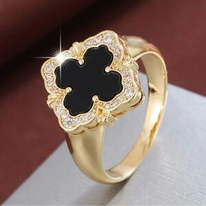 Pastoral Style Clover Ring for Women